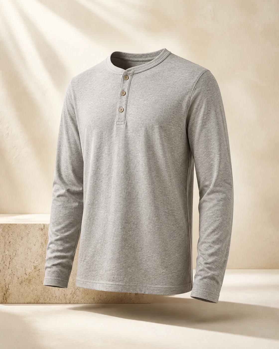 Henley Long Sleeve Grau