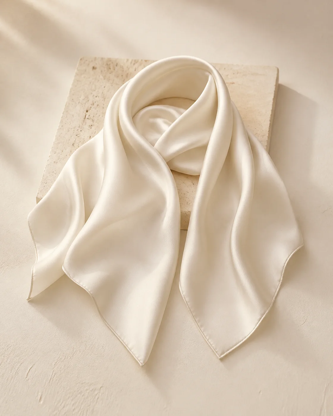 Tuch Seide Creme
